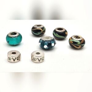 Mixed Lot 925 Sterling Silver Pandora or Persona Bracelet Beads